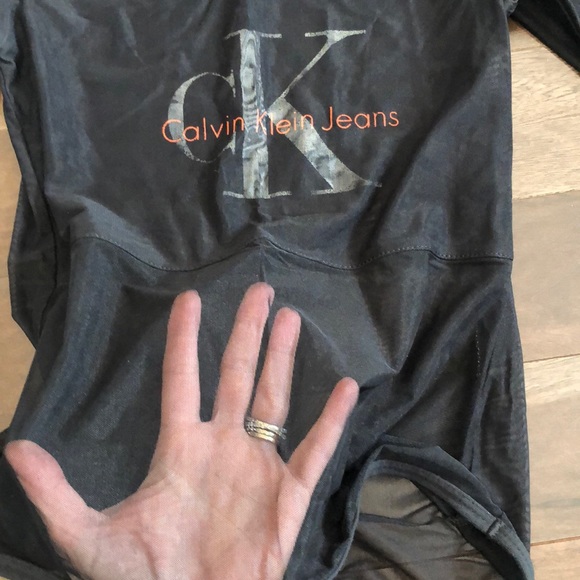 Calvin Klein Jeans sheer black top - Picture 3 of 3